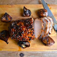 Balsamic-Glazed Roast Loin of Pork 