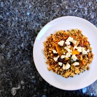 Bulgur Wheat with Lentils and Roasted Vegetables